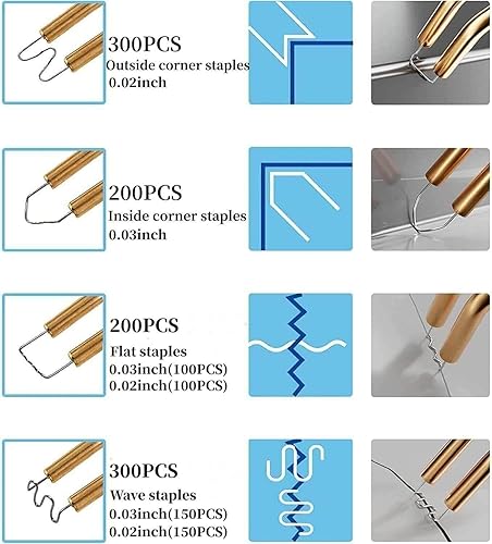 Miniatura 8 de Soldador de plástico, ajuste multiusos, kit de soldadura de plástico, operación rápida, kit de soldadura de reparación de plástico, más cómodo