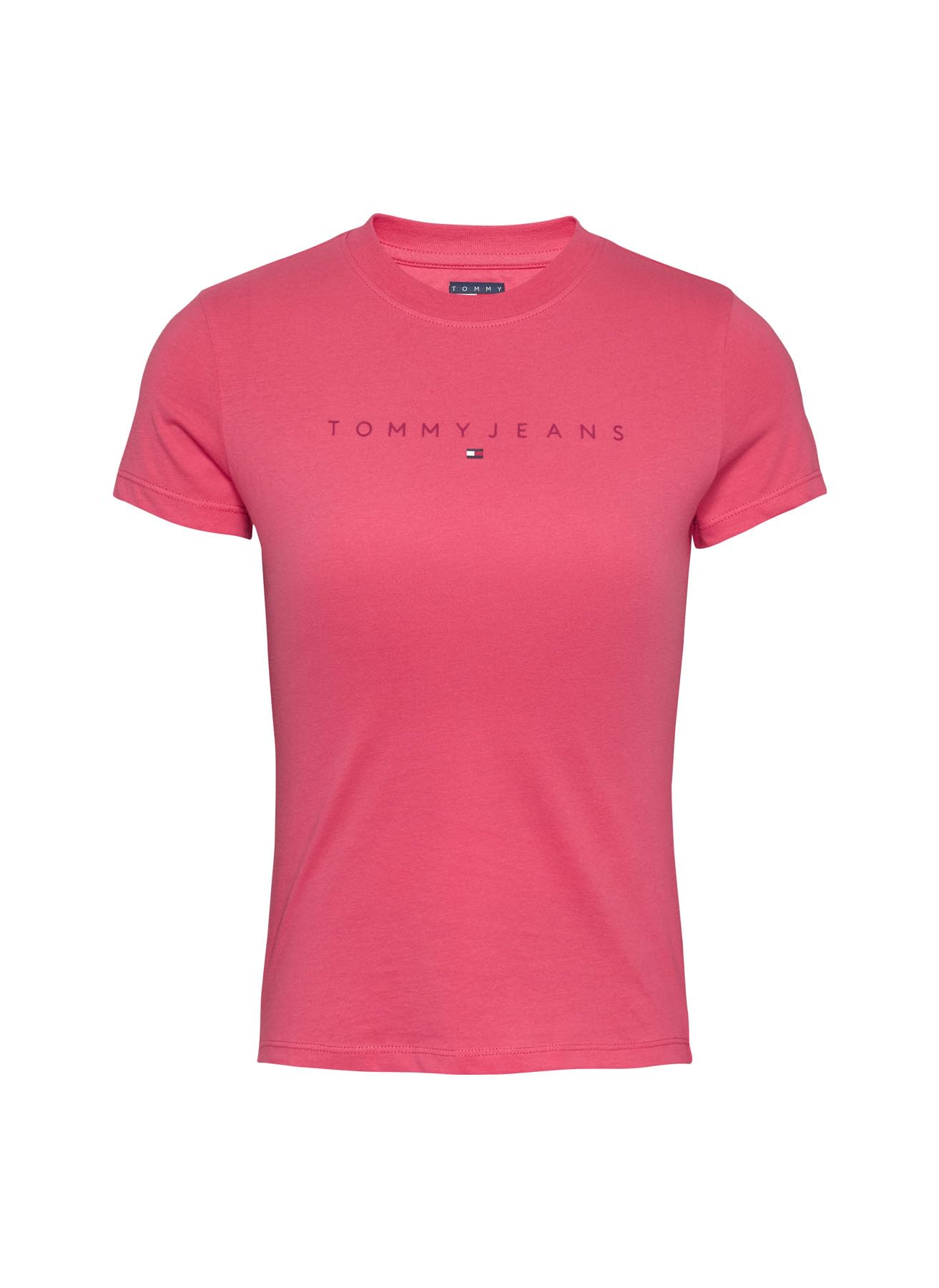Tommy Jeans Women's Slim Tonal Linear Tee, Red (Amour), XL UK, DW0DW20315