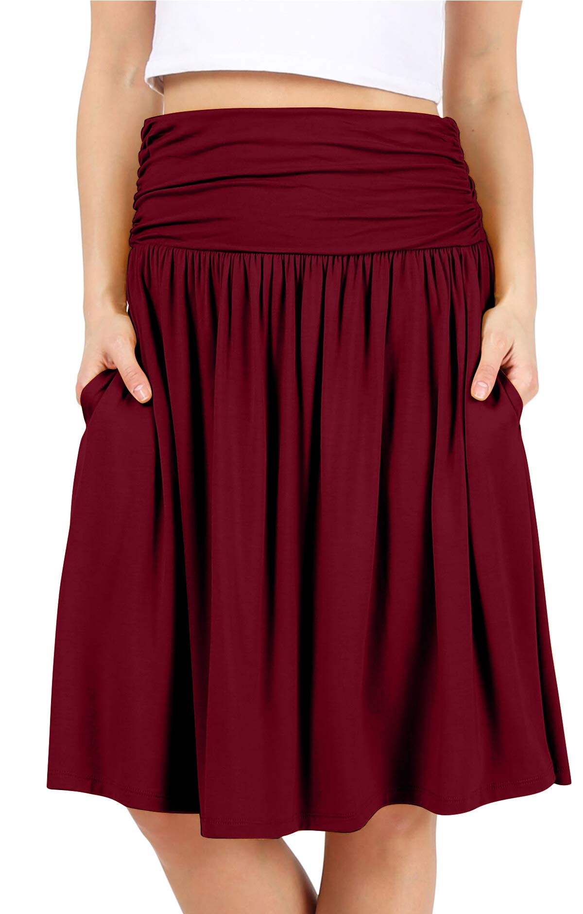 plus size flowy midi skirts