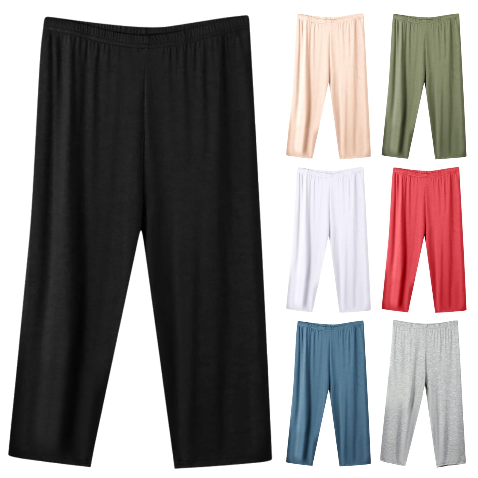 Capri Pants for Women 2025 Plus Size Casual Summer Pants Comfy Loose Fit Capris Fashion Comfy Lounge Pants