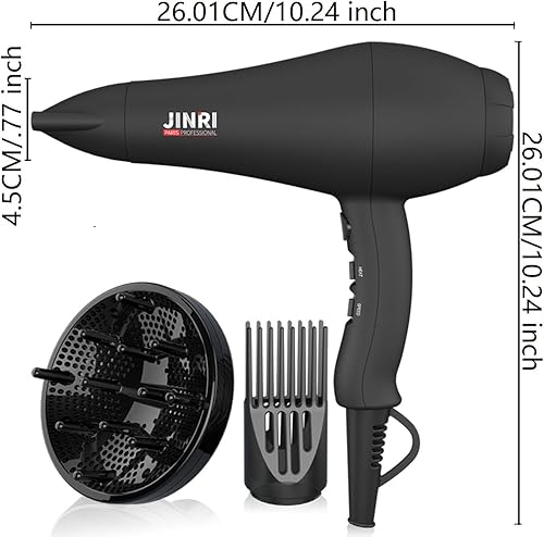 Miniatura 3 de Secador de pelo de cerámica JR-104A 1875W con 2velocidades y 3posiciones de calor con certificado ETL con infrarrojos y sistema de iones negativos