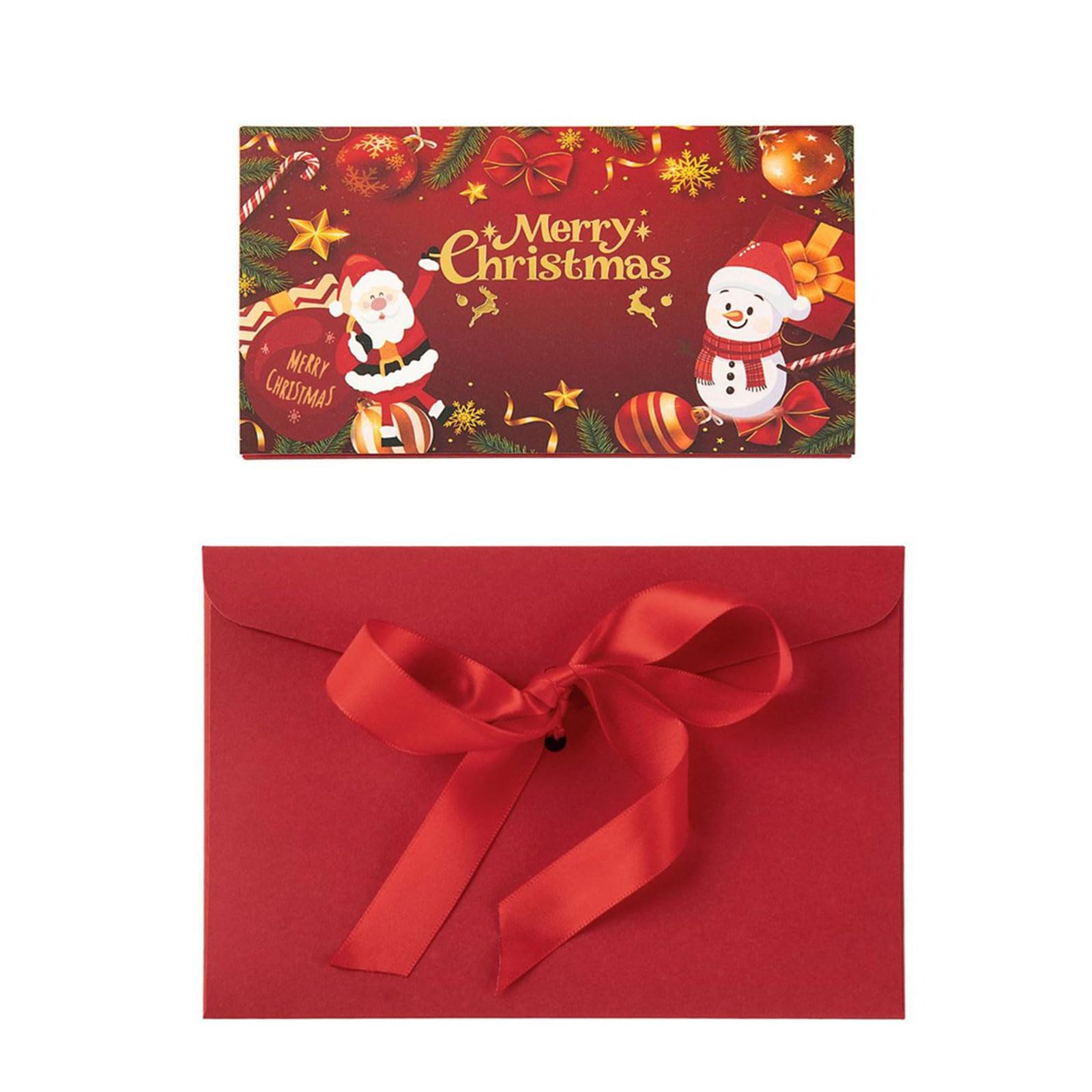 KAQNTUD Festival Money Holder with 6 Pockets Red Christmas Envelope Recyclable Paper Note Organiser Accessories for Adults Christmas Money Envelope