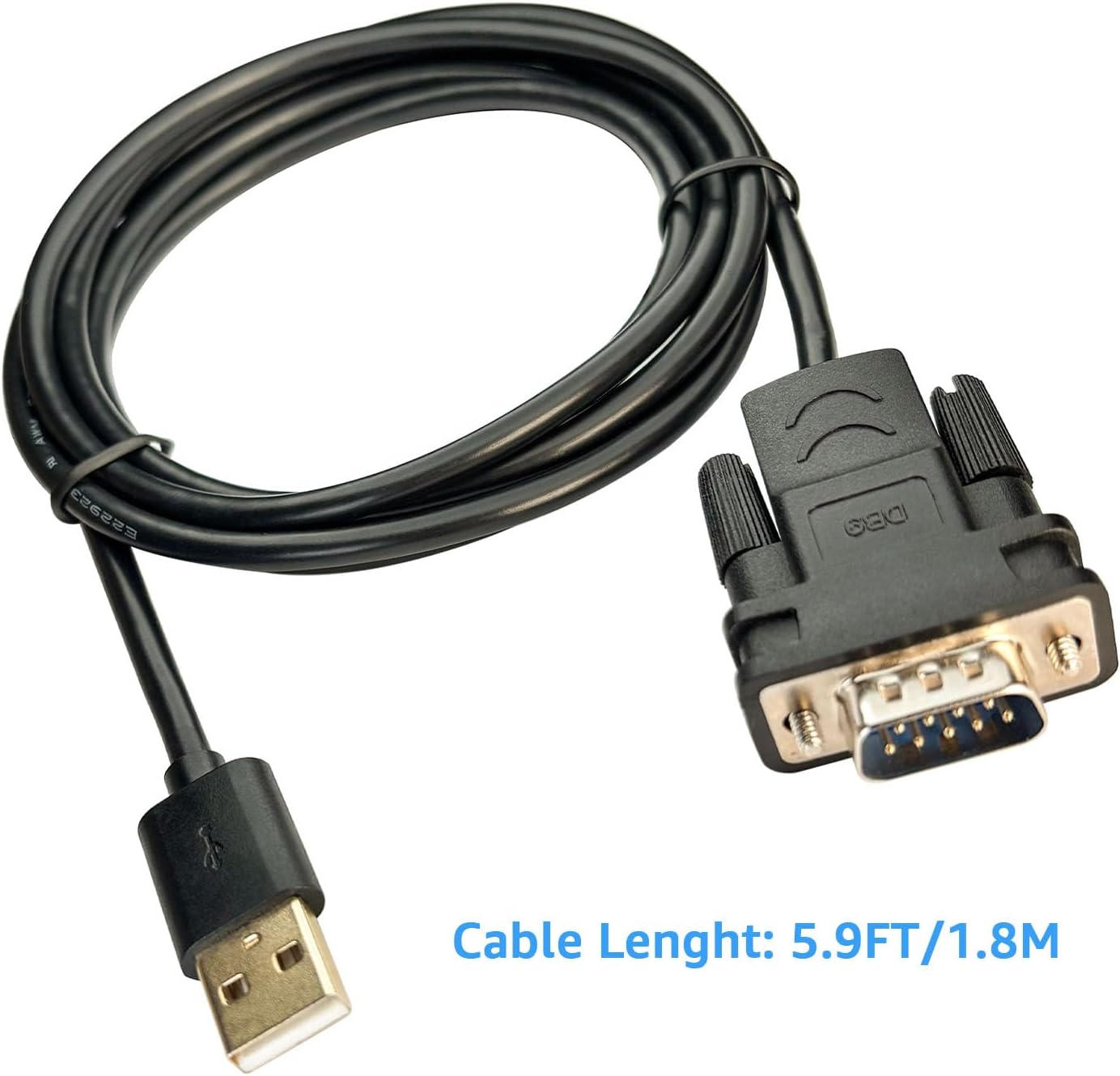 DSD TECH SH-RS232A USB to RS232 Serial DB9 Adapter Cable with FTDI FT232 Chip for Windows,Linux,Mac OS(5.9FT/1.8M)