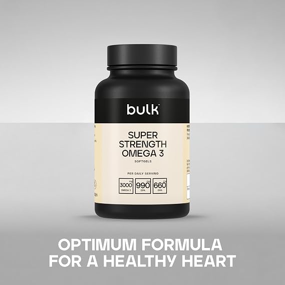 Bulk Super Strength Omega 3 Softgels, 1000 mg, Pack of 270