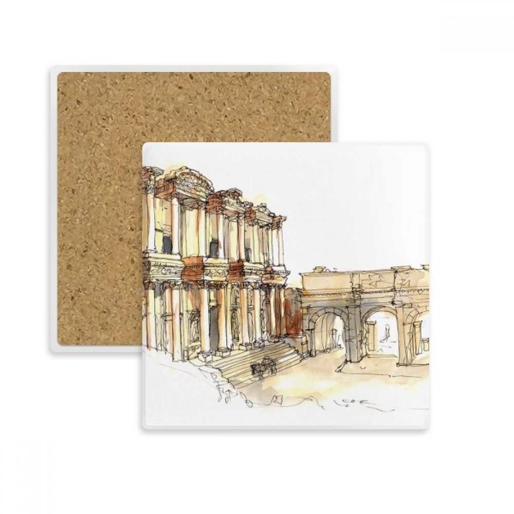 Cadeau boissons Éphèse Izmir dessous de verre décoratif et absorbant