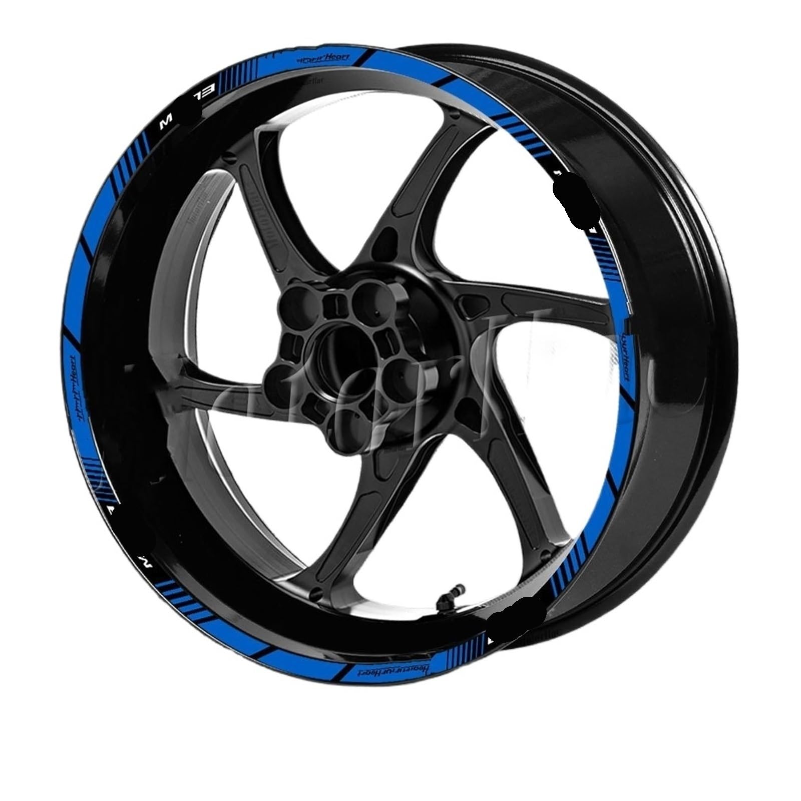 Hub Decals Rim for MT-03 for MT03 for Mt 03 Motorcycle Wheel Rim Stickers Reflective Hub Stripe Tape Decals Accessories Waterproof Stripe Tape(Blue)