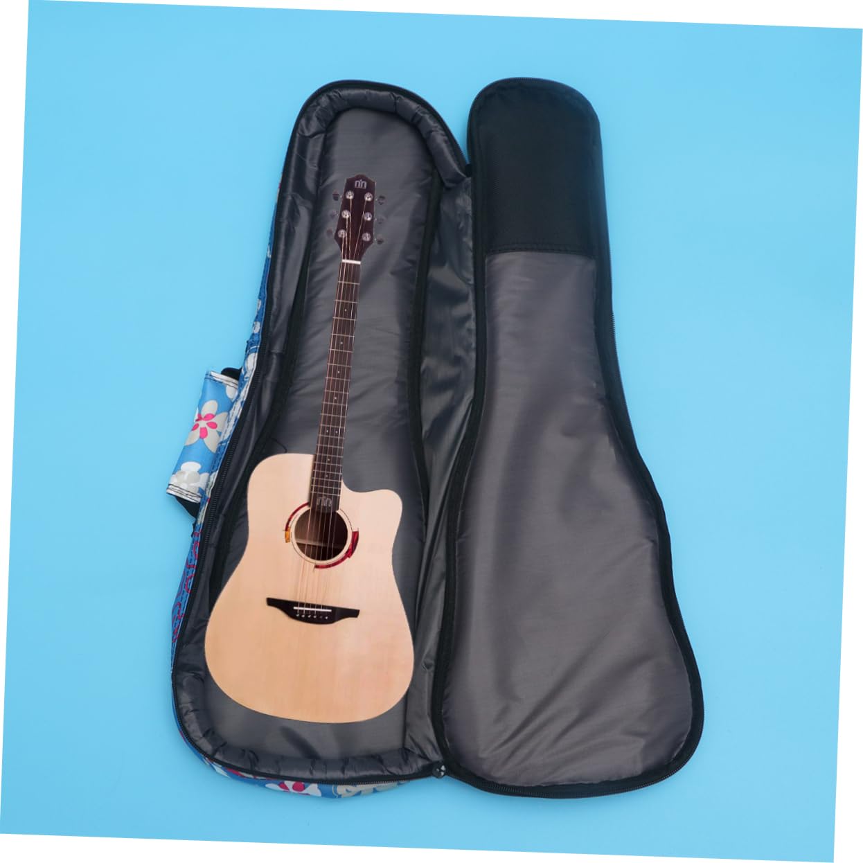 Bolsa De Almacenamiento Para Ukelele Acolchada Algodón Estampado Floral Resistente Doble