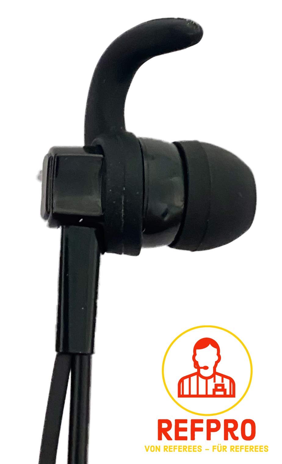 Écouteurs intra-auriculaires pour arbitre avec microphone - Tailles réglables - Grand confort - Qualité audio parfaite - Résistant - Ajustement individuel possible