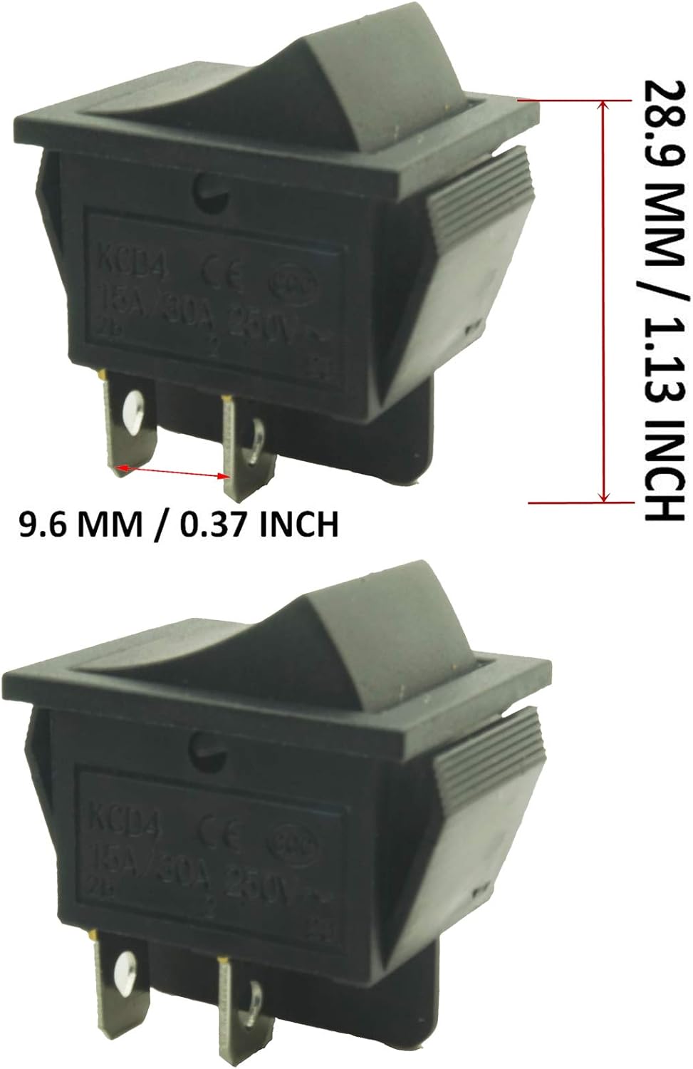 pack of 2 , Rocker switch. Foot Switch. 2pin Socket for
