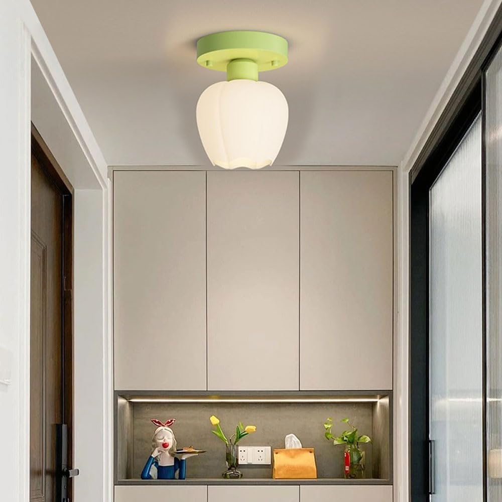 Genérico Lámpara de Techo Moderna de Estilo Nórdico con Forma de Flor LED Regulable - Elegante Luminaria Empotrada para Pasillos Y Dormitorios