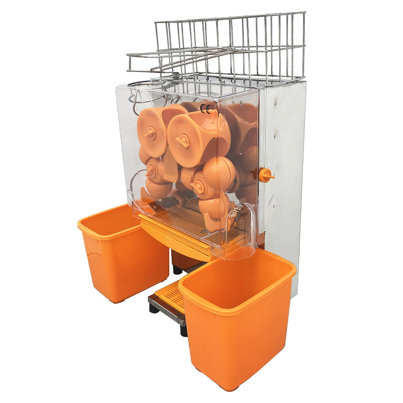 WYDDDARY Commercial Orange Juice Extractor Electric Citrus Juicer Squeezer Lemon Juice Extractor with Filter Box and Plastic Basket 110V 120W