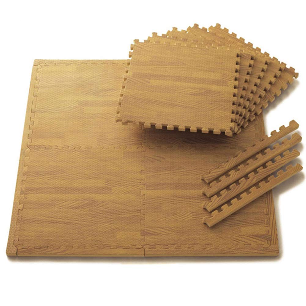 AIZYR Grano De Madera Impreso Bebé Tapete De Juego Puzle De Espuma (0.75 '' De Espesor), Alfombra De Piso De Espuma Suave Entrelazada Alfombrilla Protectora para Salas De Juegos para Niños