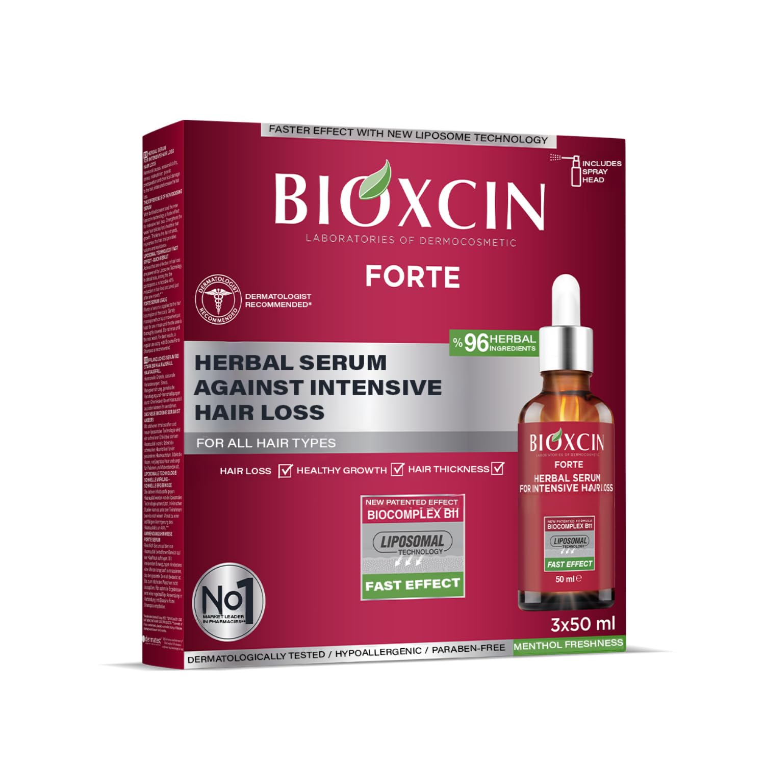 BIOXCIN SERUM FOR INTENSIVE HAIR LOSS (3 x 50 ml)