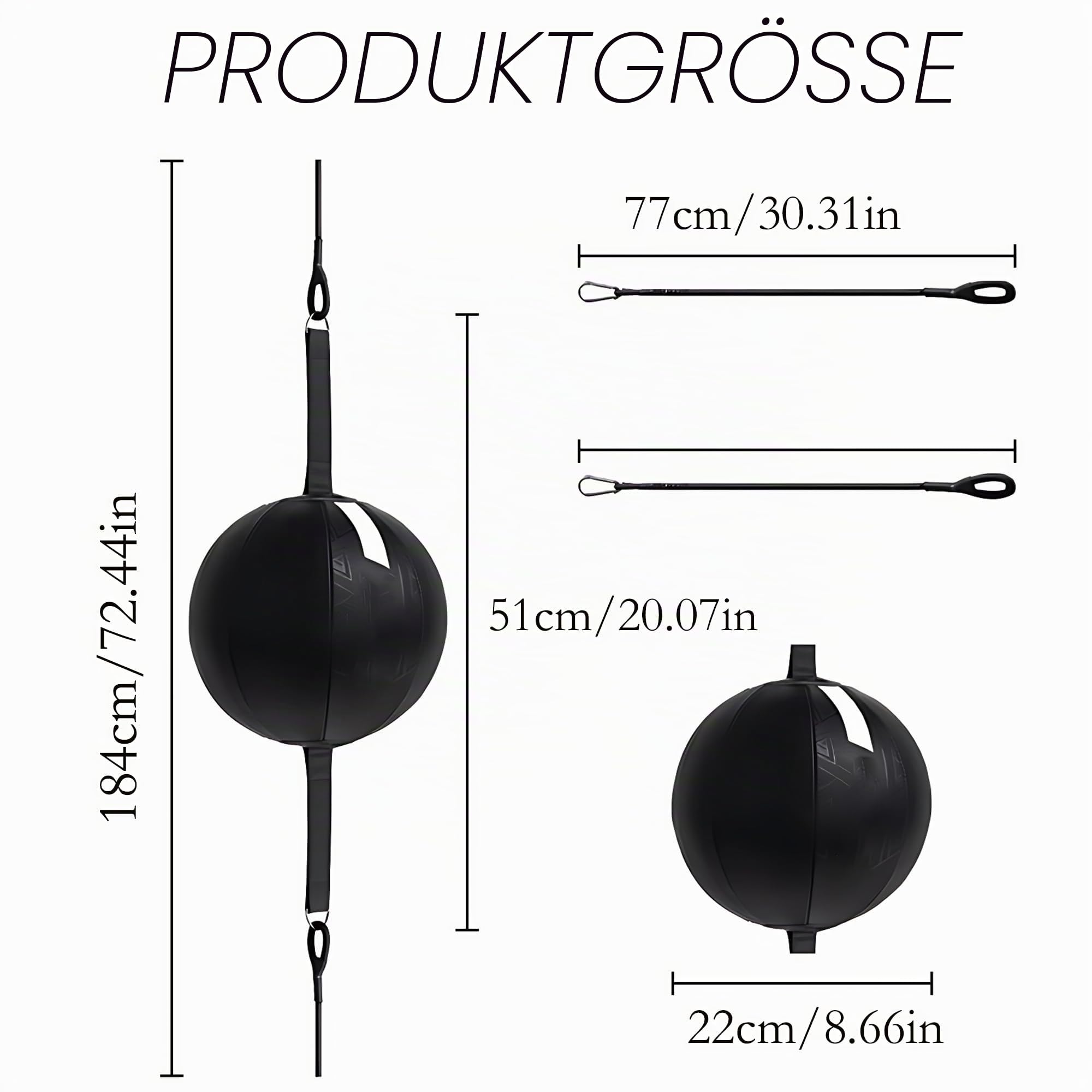 Hängender Geschwindigkeitskugel, Boxen Doppelendball, Geschwindigkeit Ball Boxen Training Trainingsgeräte Gym Fitness, Speedball Set Double End Bag Für Das Reflex- Und Boxtraining, Rund