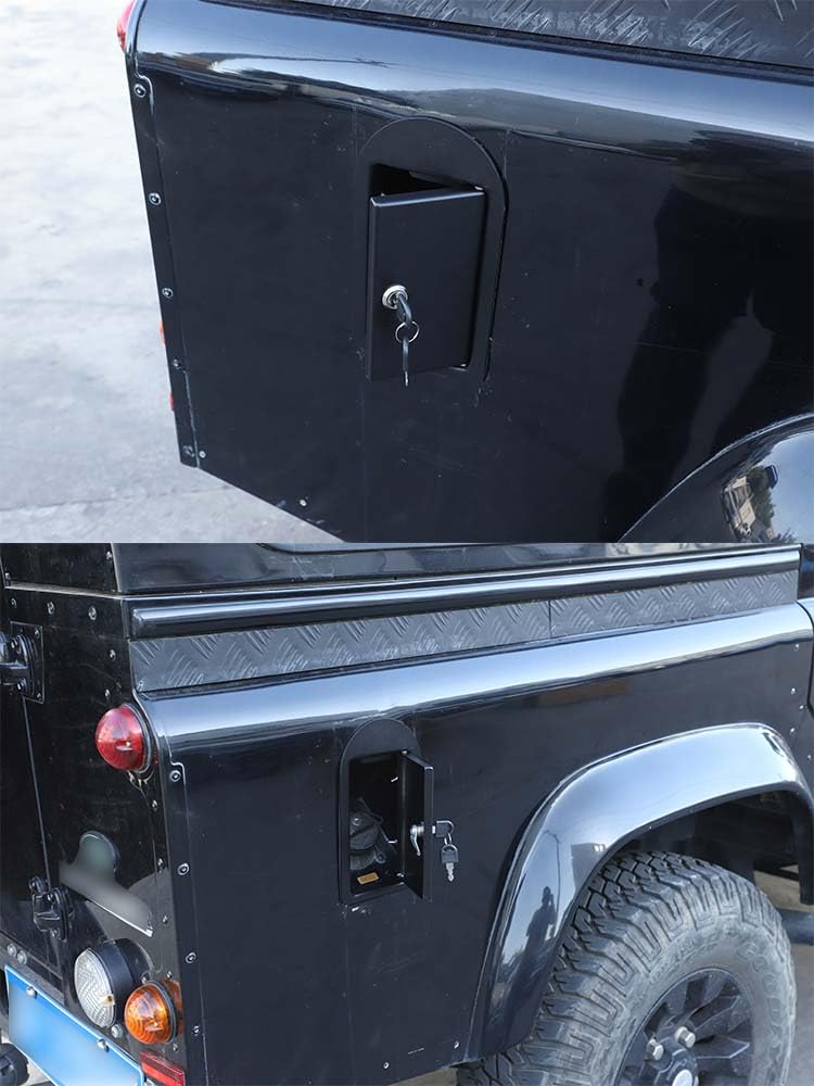 Bouchon de réservoir automatique avec clé Convient pour Land Rover Defender 2004-2019, bouchon de réservoir anti-vol pour Land Rover Defender accessoires, verrouillage de porte de réservoir