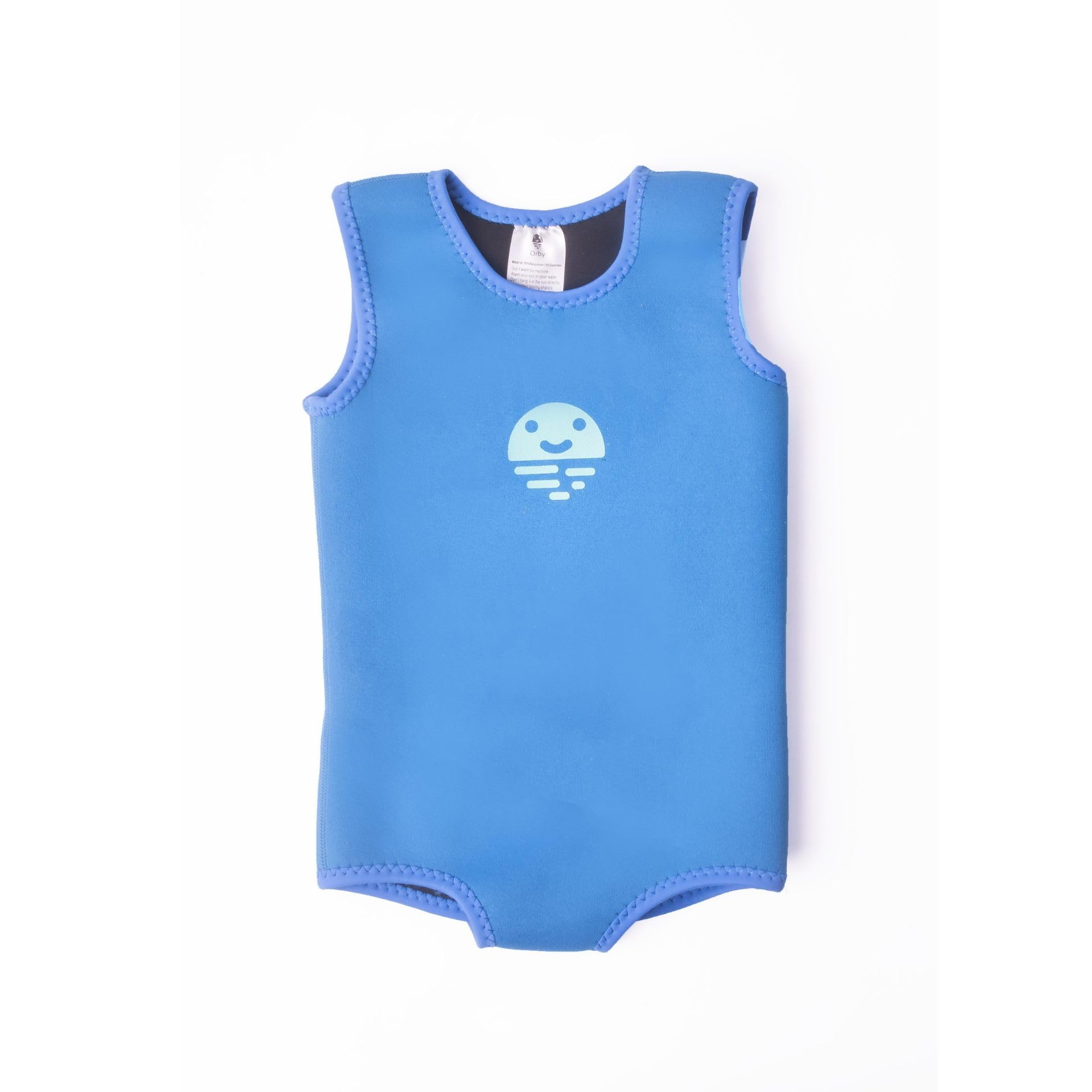 Orby Swimming Wrap Baby Neoprene Wetsuit, Adjustable, UPF 50+ Sun Protection, Easy Change, Keeps Baby Warm, Fast-Drying, Blue, 12-24 Months
