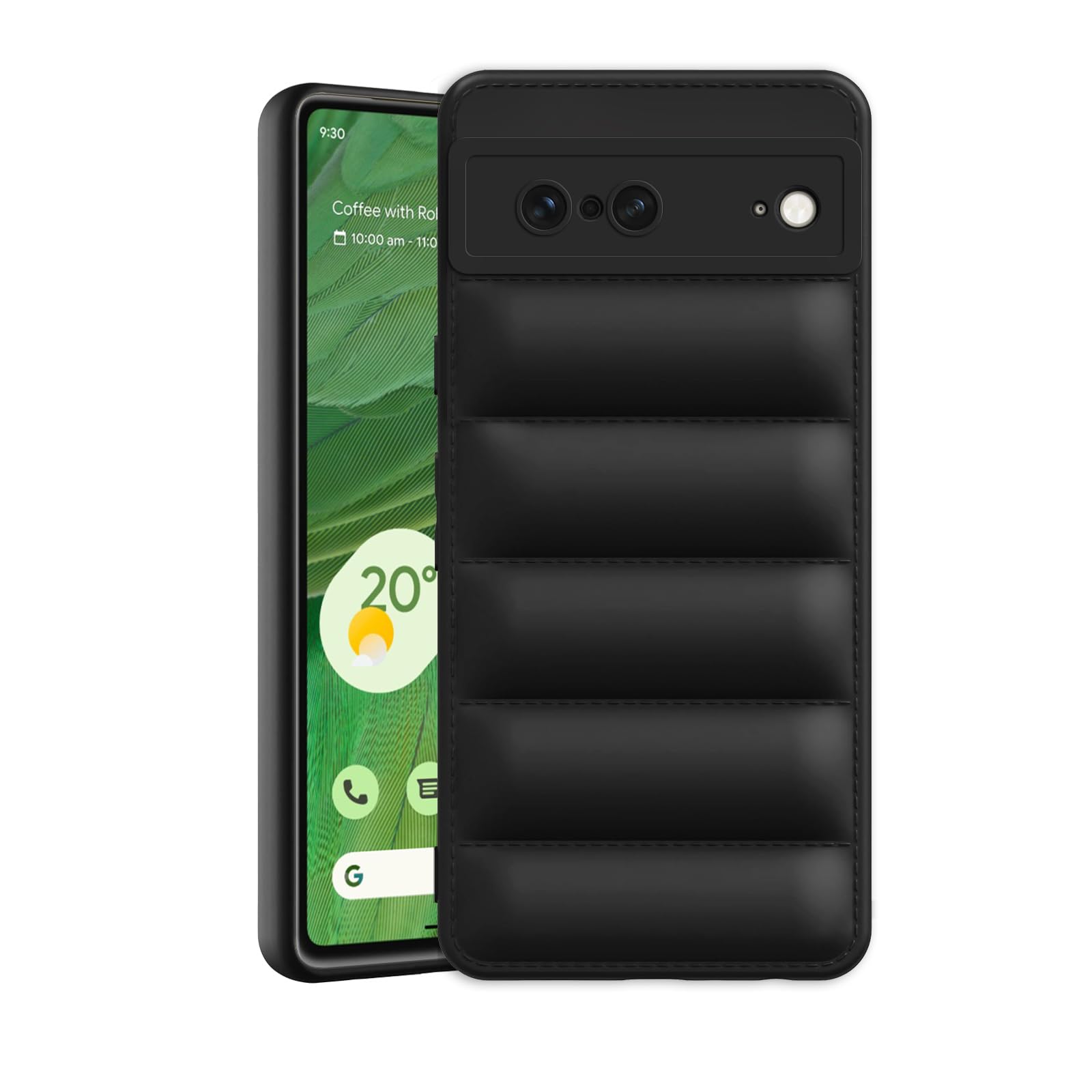 Amazon Brand - Solimo Puffer Case Camera Protection Soft Back Cover for Google Pixel 7 - Black (B0CQT71QGL) Amazon Price History, Amazon Price Tracker