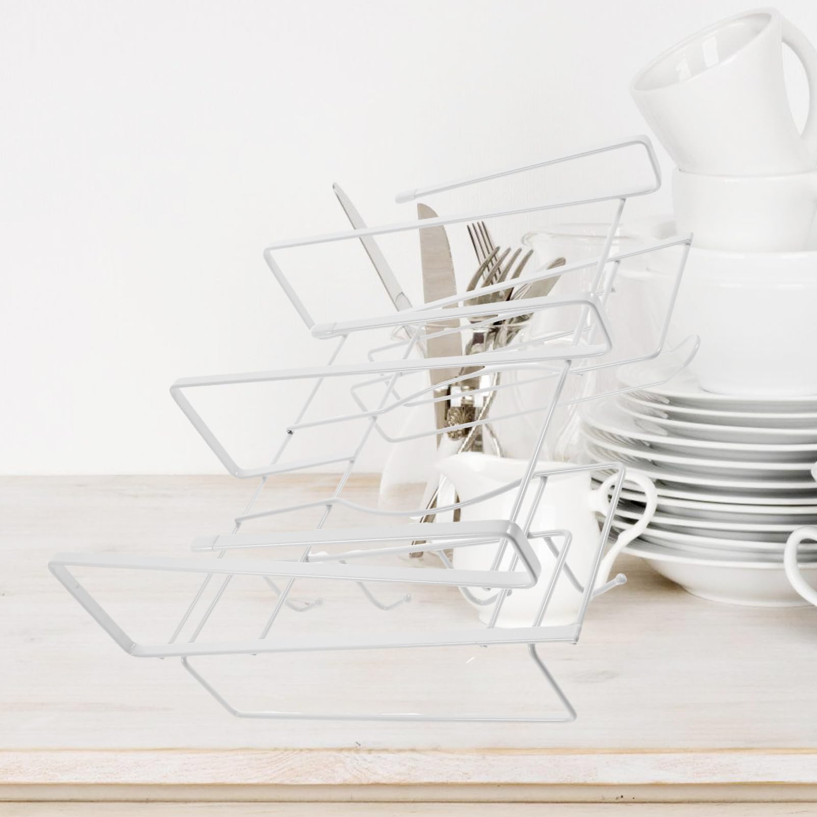PRETYZOOM Ganci per Tazze Sottopensile in Ferro Portaoggetti da Cucina Organizer Salvaspazio senza Supporto Inferiore per Appendere Cucchiai e Spatole