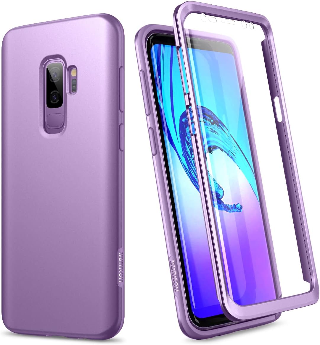 Samsung Galaxy S9 Hülle Mit Displayschutz i-Blason Hülle Kompatibel für Samsung Galaxy S9 Glitzer 360 Grad