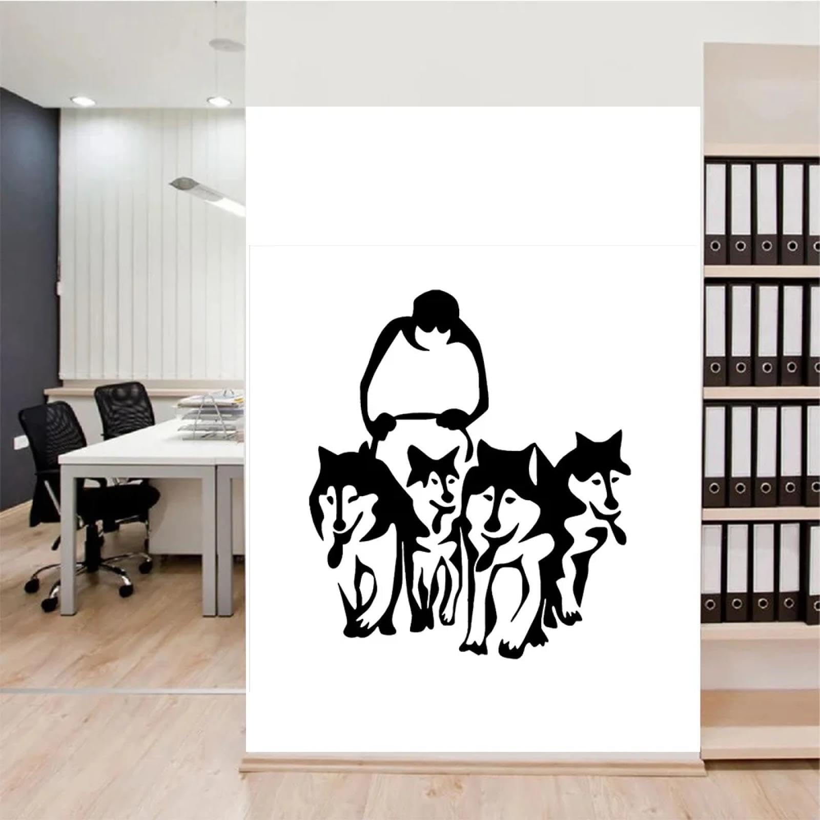 WEIMEIJIE Animal Husky Dog Sled Vinyl Stickers Teen and Kids Room Playroom Wall Decals Art Decals