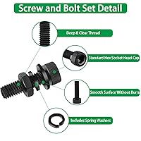 Vista 5 de Surtido de 1500 piezas de tornillos, tuercas y arandelas, kit de pernos y tuercas métricos M2 M3 M4 M5 M6 con cabeza hexagonal de casquillo, acero