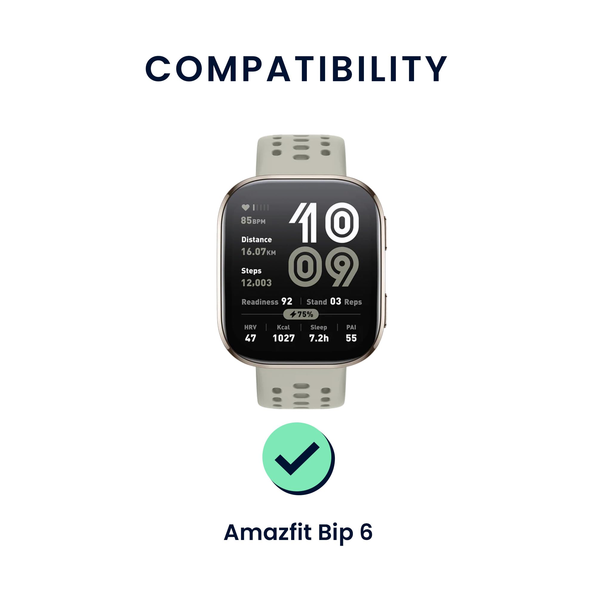 Image secondaire de Bracelet de Remplacement en Silicone pour Amazfit Bip 6 - Lot de 2