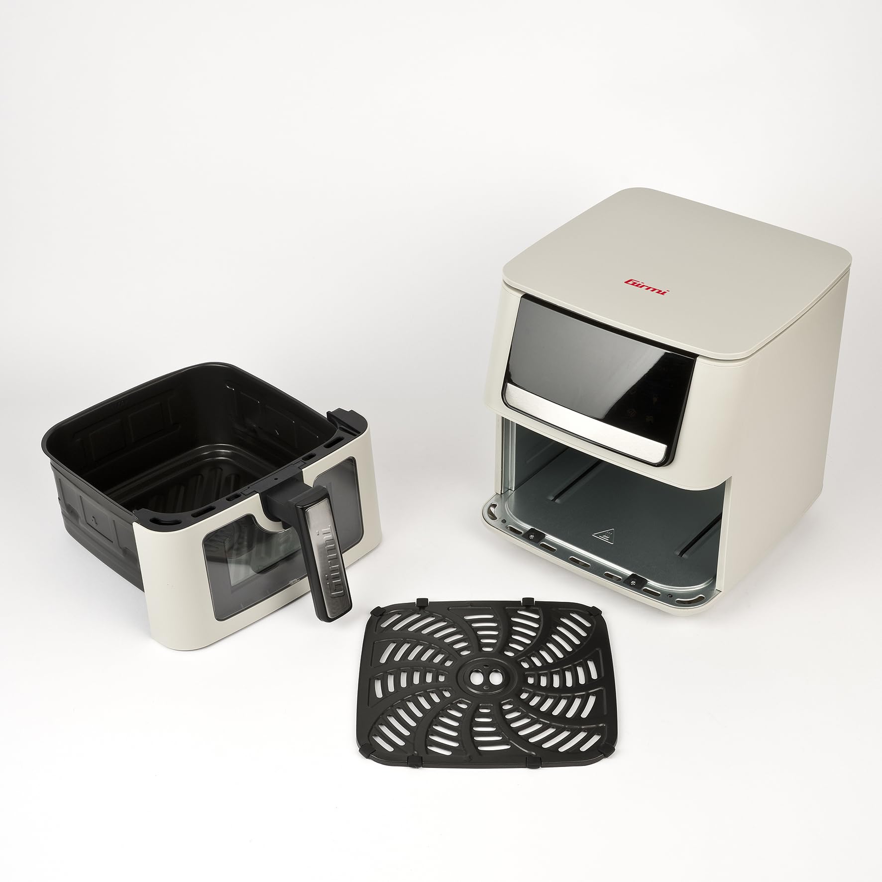 Girmi FG84 Friggitrice ad Aria Ecofrit Crisp, 6,5 Litri, 1700W, Display digitale, 8 programmi, Partenza Ritardata, Vassoio Rialzabile, Timer, Temperatura regolabile, BPA/PFOA Safe, Ricettario incluso