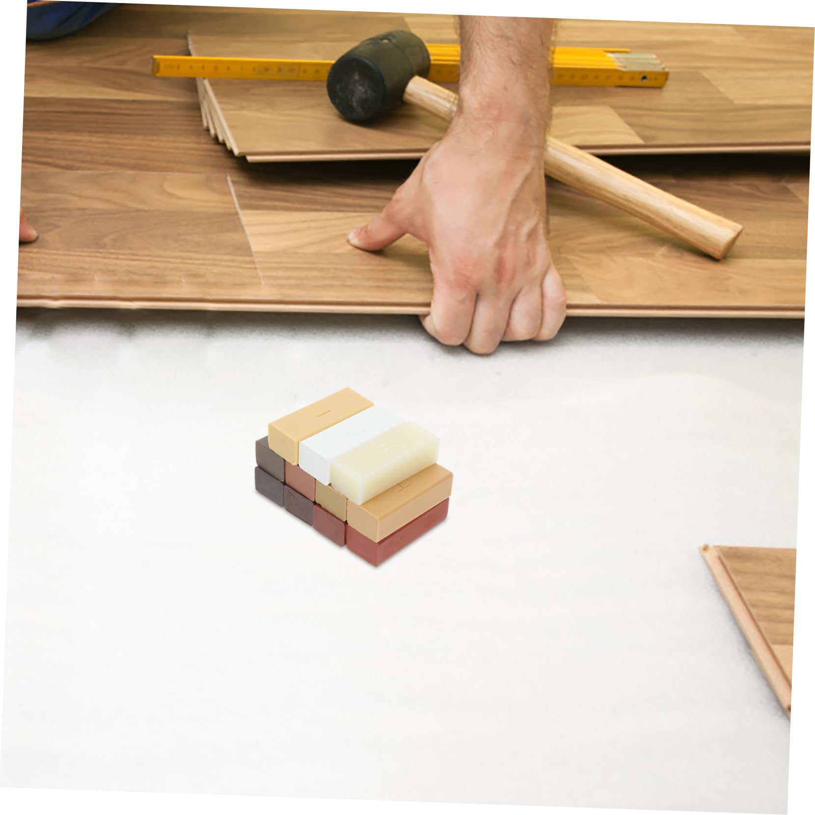 Healeved 11pezzi Cera Per Riparazione Pavimenti Stucco Per Pavimenti in Legno Duro e Laminato Colori Cera Dura Ad Asciugatura Rapida Riempitivo Per Scricchiolanti e Piastrelle