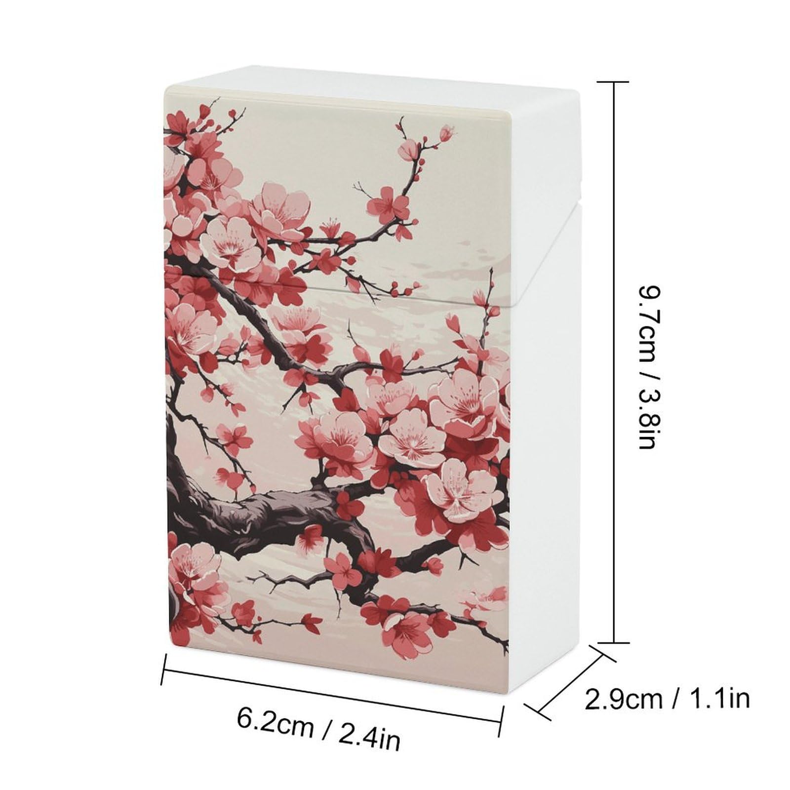 Amazon.com: Japanese Floral Cherry Blossom Vintage Cigarette Case,  Beautifully Carved, Can Hold 20 Regular-Sized Cigarettes : Health &  Household