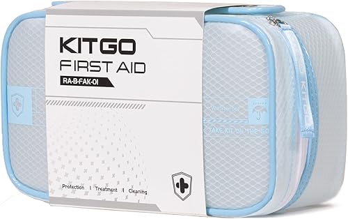 Kitgo Kit de primeros auxilios impermeable de regalo para madre con suministros médicos esenciales de emergencia, simple y portátil para el hogar,