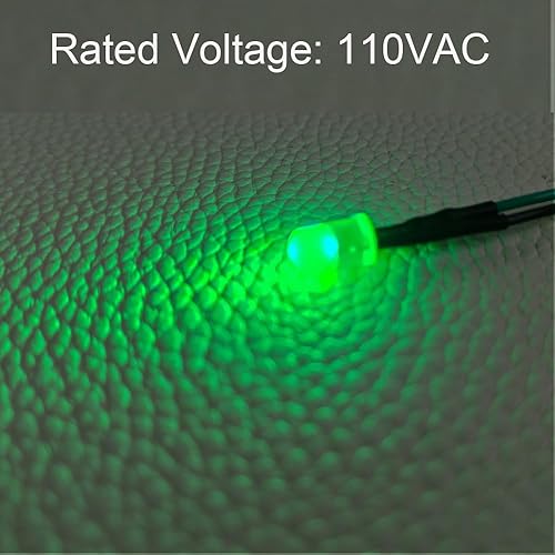 Miniatura 103 de 10pcs 0.236 in impermeable con cable LED indicador luz AC/DC 12-24V (azul)