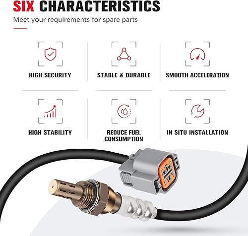 Miniatura 5 de Sensor de oxígeno O2 aguas abajo 234-4448 compatible con Hyundai Sonata 2011 para Kia Optima 2011-2014