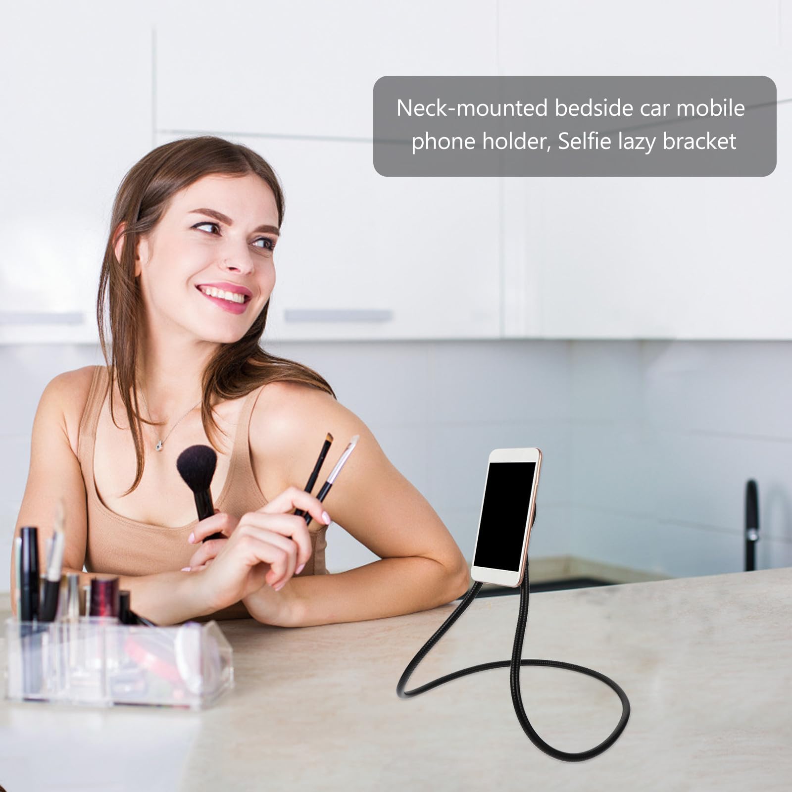 STOBAZA Supporto Magnetico per Telefono da Collo, Girevole 360°, Nero