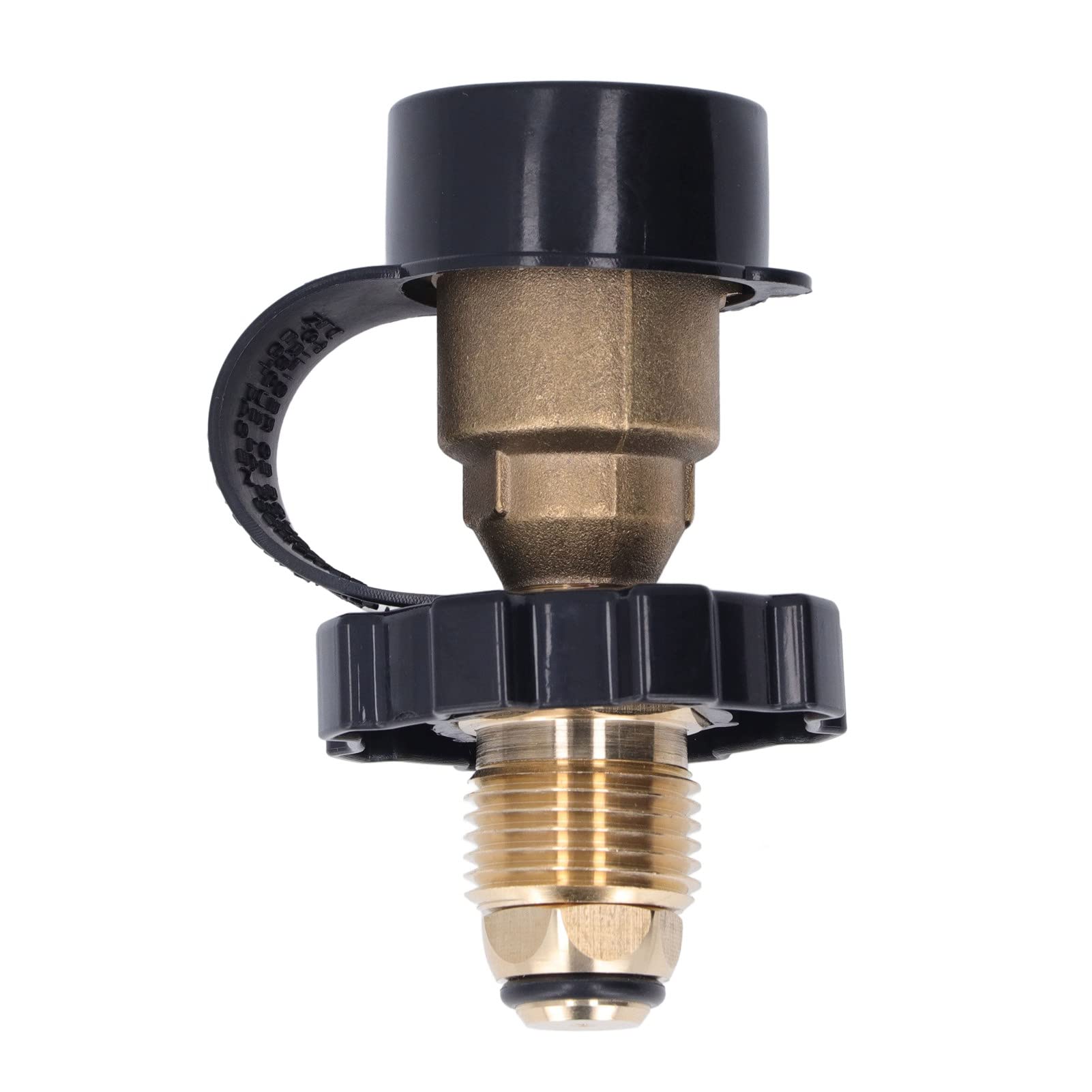 Fafeicy Brass Gas Tank Adapter Refill Adapter with Secure Connection for BBQ Grills Camping Stove Black Handle