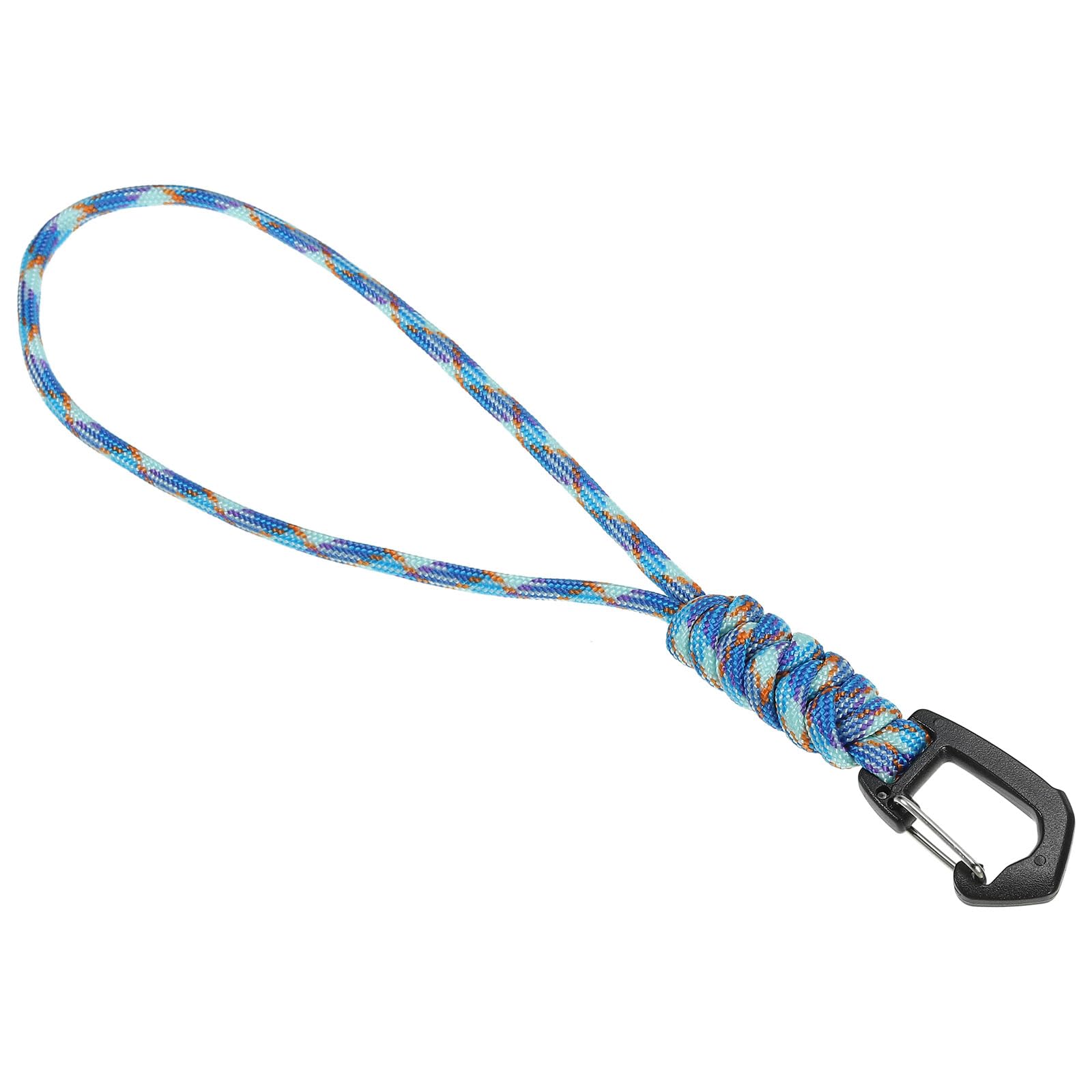 PATIKIL Badge Lanyard 8.6 Inch, Necklace Keychain Cord Metal Clasp Hook Ring Strap for Keys Whistle ID Card Badge Holder Camo Blue
