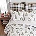 Levtex Home - Festive Baubles Quilt Set - King/Cal King Holiday Quilt 106x92 and Two King Pillow Shams 20x36 - Christmas - White, Green, Red - Reversible - Cotton