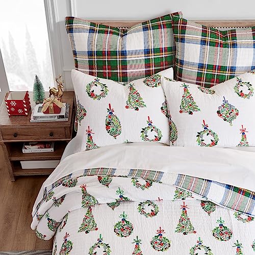 Plaid rouge et vert réversible pour vos soirées d'hiver cocooning - 3