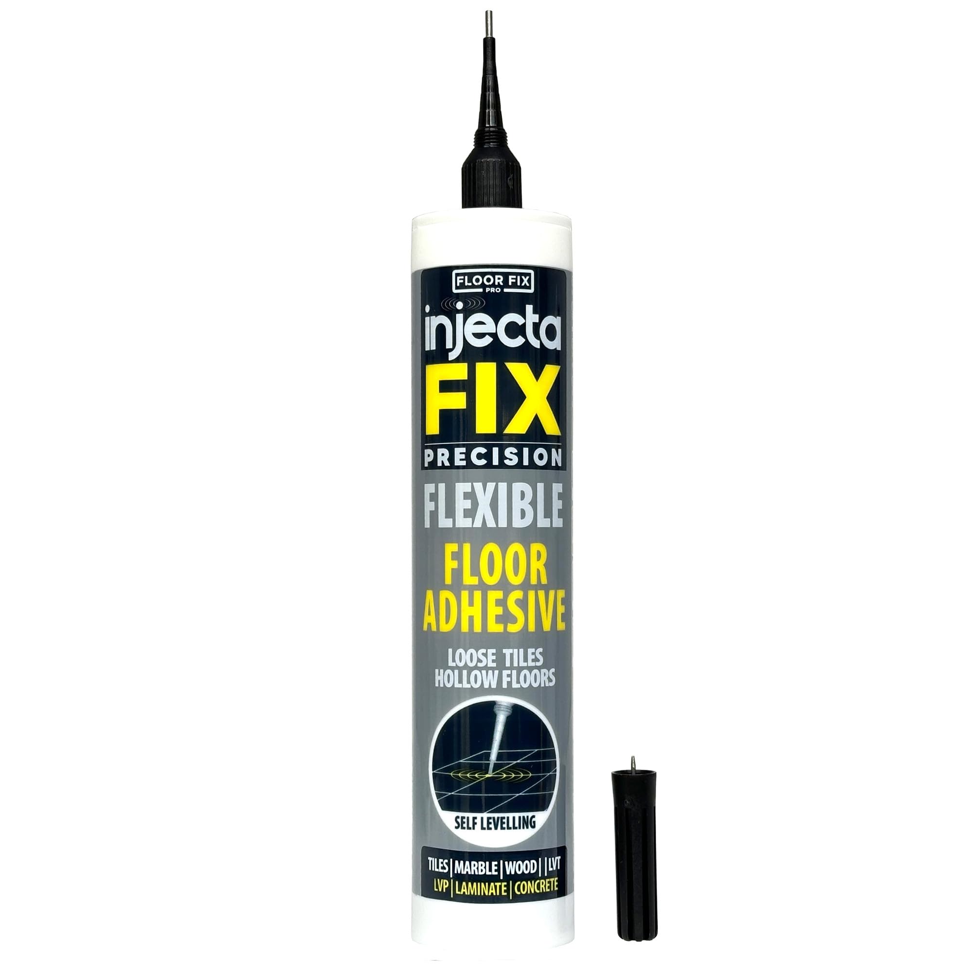 Injectafix 300ml | Ripara Piastrelle Senza Rimuoverle | Punta Iniezione 2mm per Fughe Strette | Adesivo Invisibile per Pavimenti Stabili, Copolimero Modificato