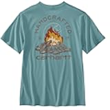 Men's Relaxed Fit Lightweight Short-Sleeve Pocket Fire Graphic T-Shirt