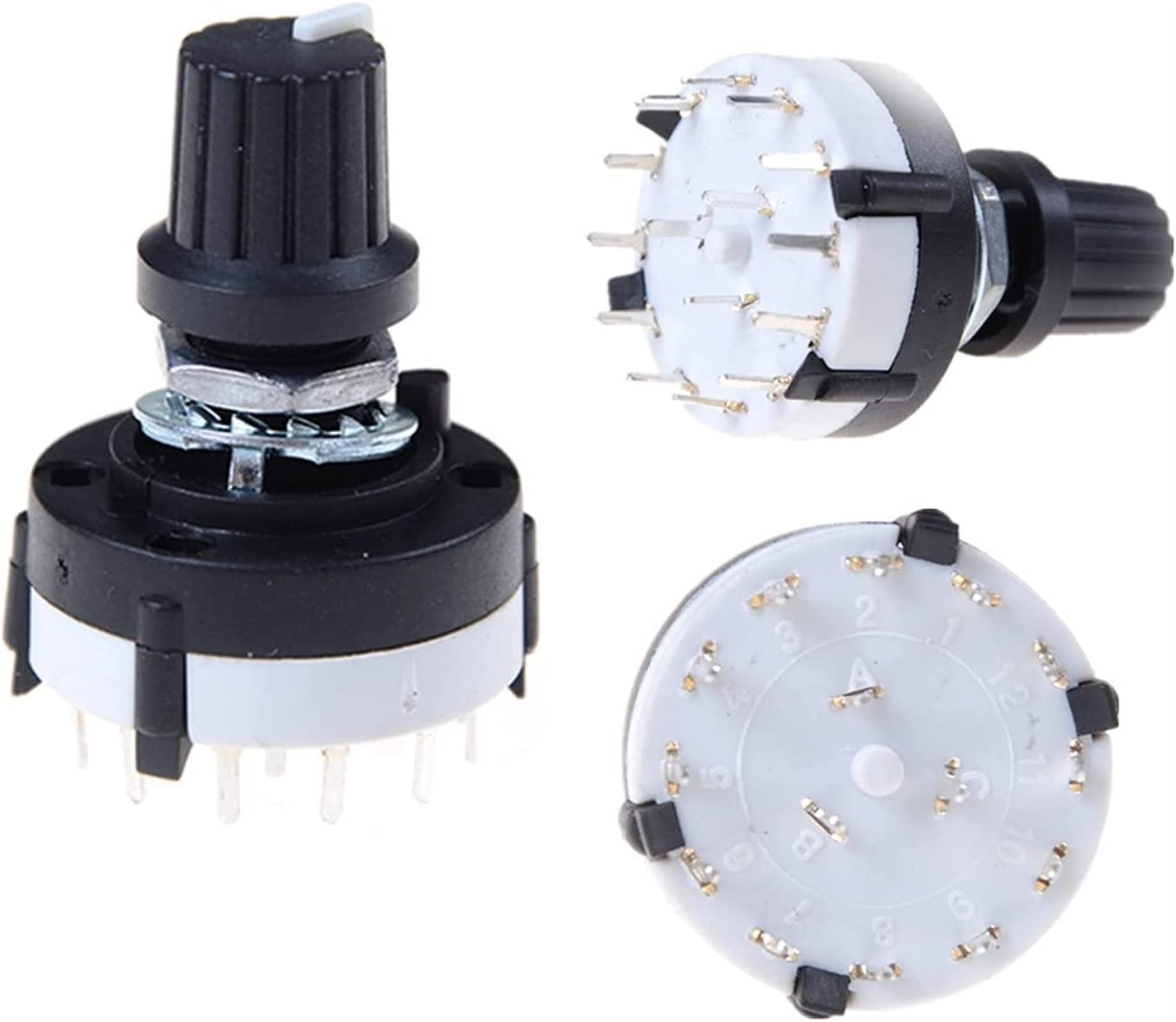 Codeur rotatif 3p4t sélecteur robuste à pont unique pour équipement audio