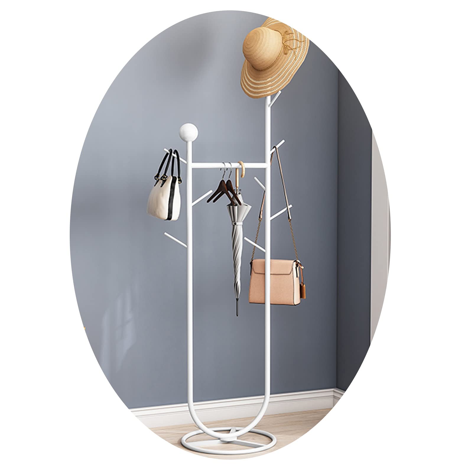 Porte-manteau vertical pour désencombrer le couloir, crochets vêtements et parapluies