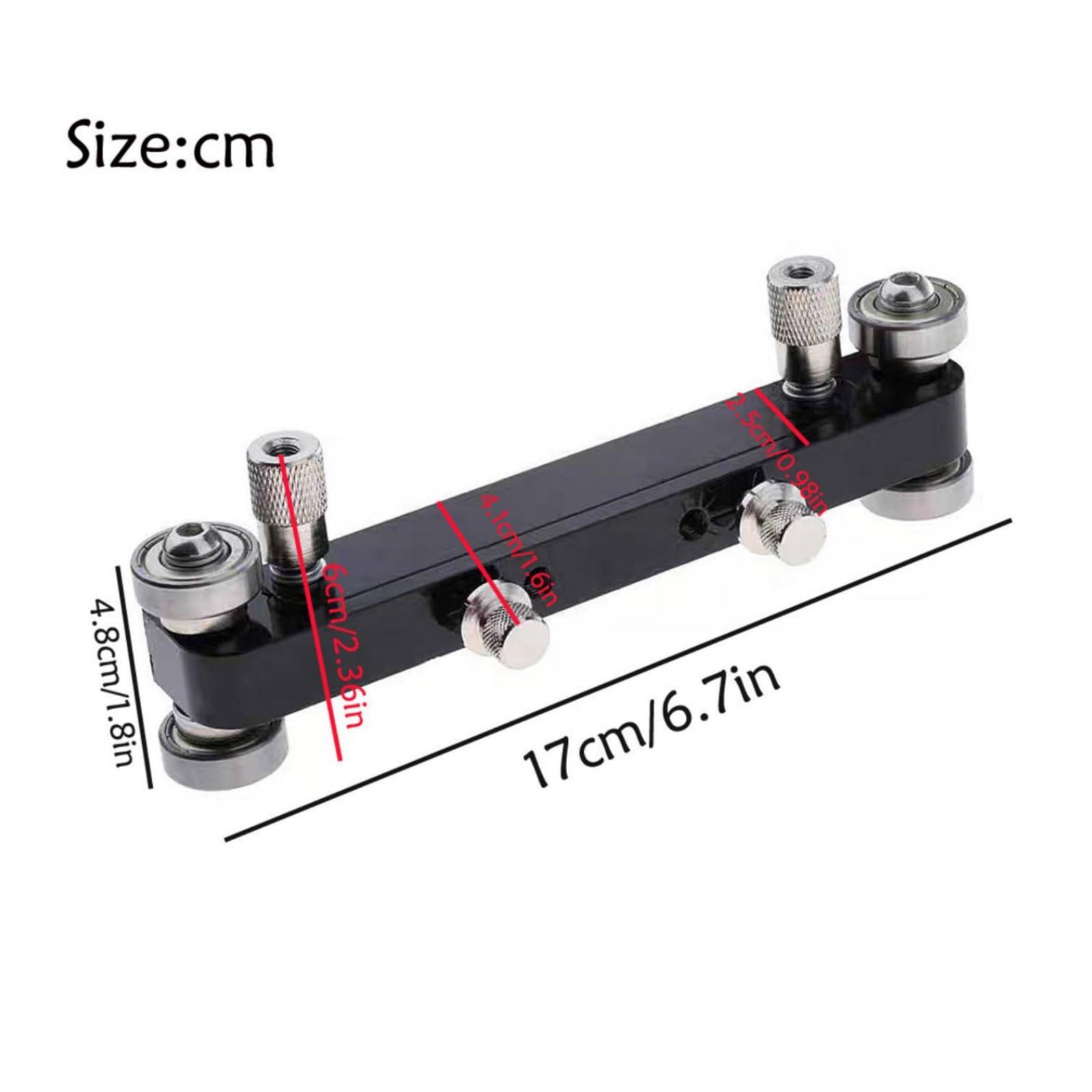 F Fityle Accesorio de Precisión para Lijar Cejuelas y Puentes con Base Plana y Cojinetes Suave de Construcción Robusta Adecuado para Instrumentos de Cuerda y Mantenimiento de Guitarras , Negro