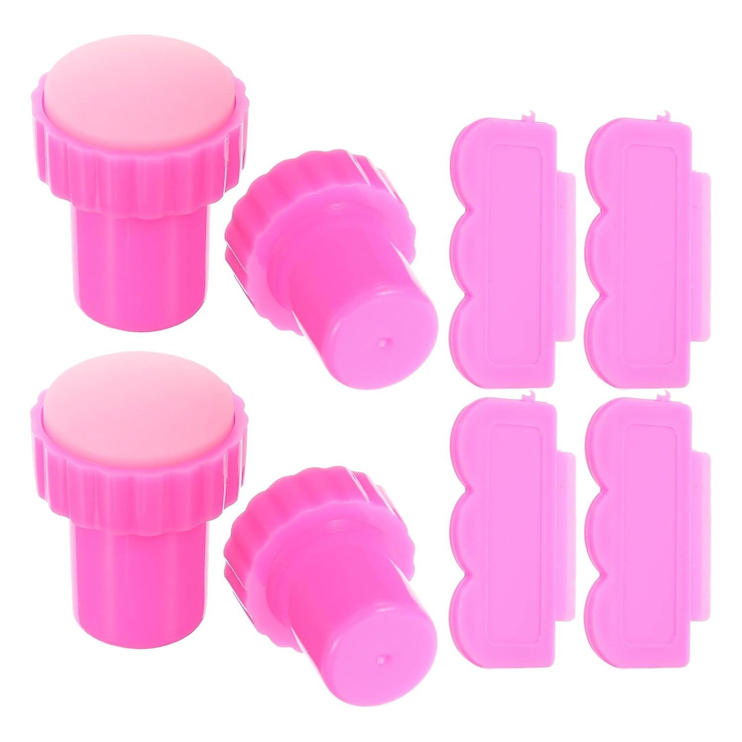Unomor 4 Sets Silicone Nail Art Stampers with Scrapers Clear Jelly Nail Stamping Tools for Manicure Precise and Versatile for Beginners and Professionals Accessories