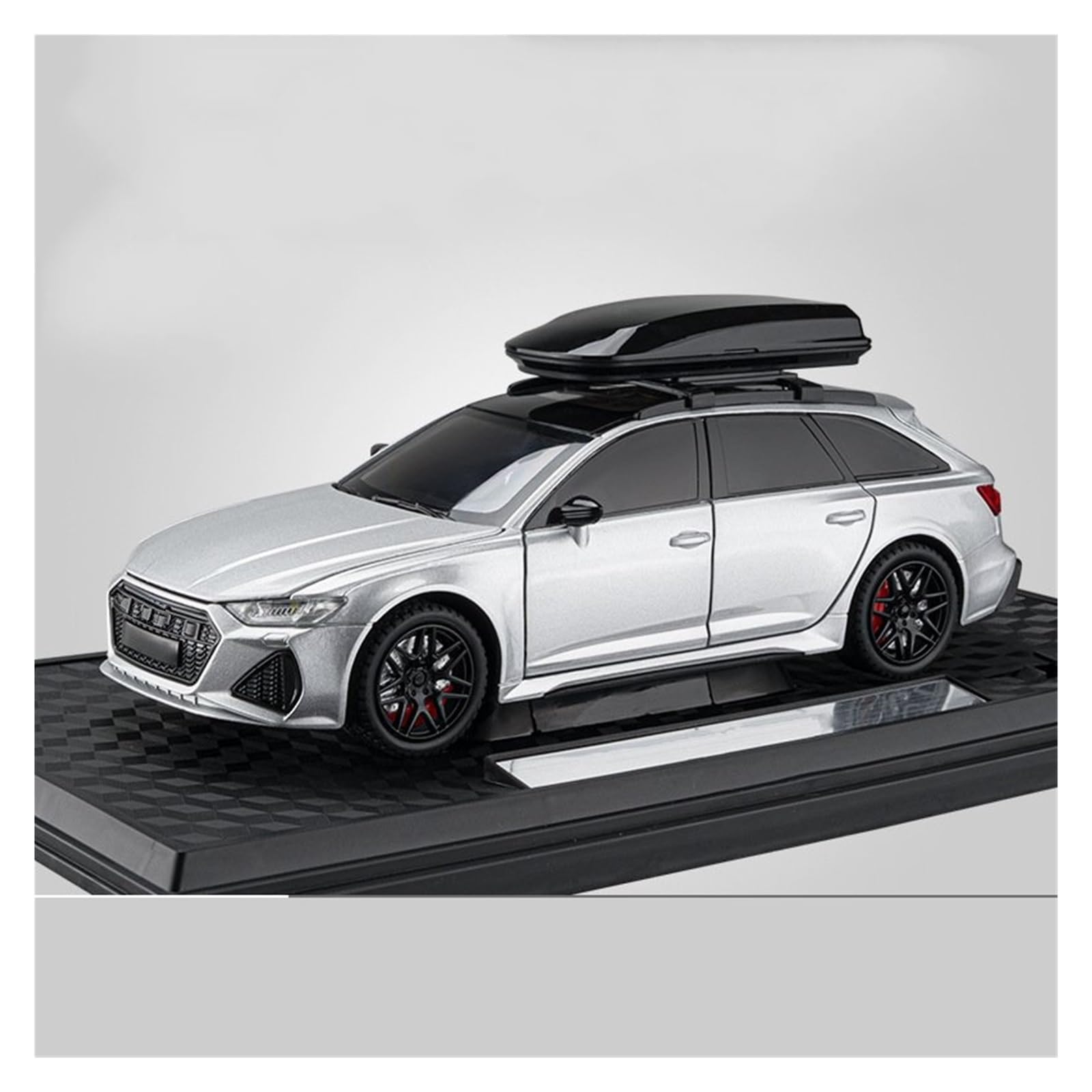 BANKOTO Diecast Car 1:24 For Audi RS6 Diecast Metal Alloy Car Model Collection Collectible Model(Silver)