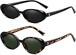 Retro Oval Cat Eye Sunglasses for Women 90s Trendy Small Lightweight Y2k Narrow Sunnies Cateye UV400 Sun Glasses 8057