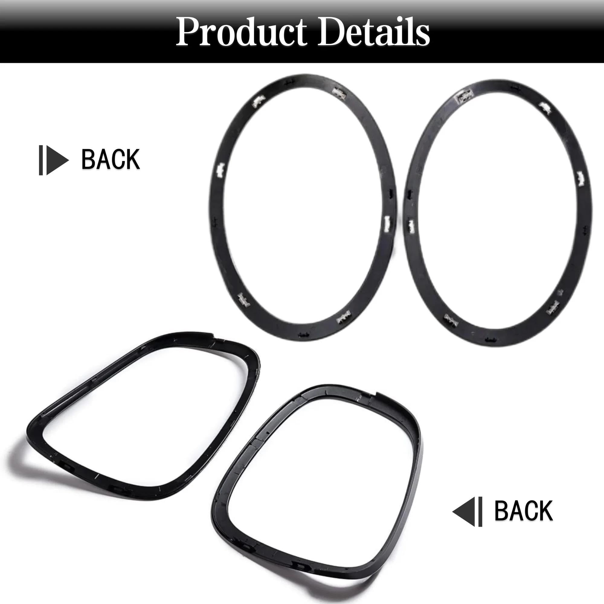 Modanature fari posteriori Cornice Faro Anteriore Anello Di Finitura Fanale Posteriore Nero Lucido Per Mini Per Cooper F55 F56 F57 63218495332 51137300632 Coda Lght Telaio(Tail Light Bezel)