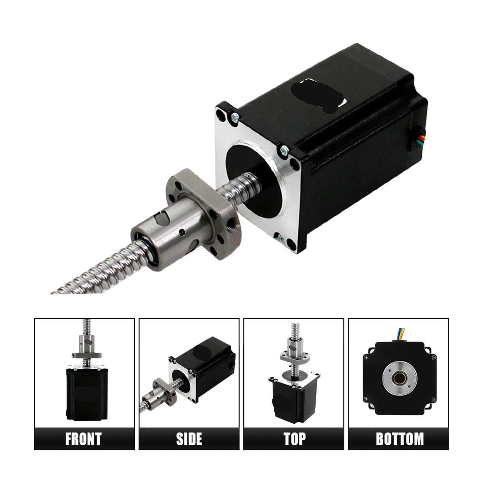 Nema 23 Schrittmotor Kugelgewindetrieb mit integrierter höherer Genauigkeit Sfu1204 Sfu1210 3a 57hs112 57hs82 57hs56 1,2 nm, 3(SFU1210-300mm,57HS56 1.2NM-24V)