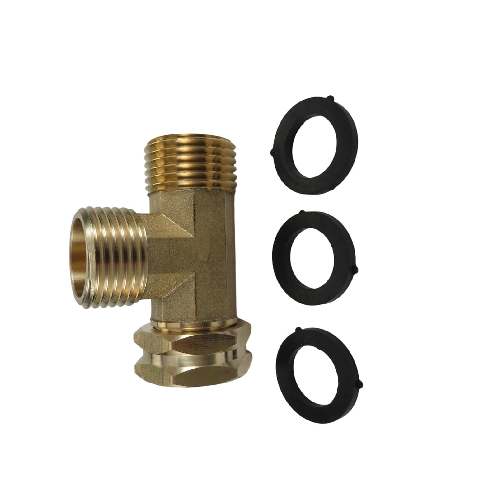 Hzbb A 1 3 / 4Inch Brass T-Joint Garden Hose Connector, Pipe Fitting For High-Pressure Irrigation, Brass Swivels Pipe Fitting Tees