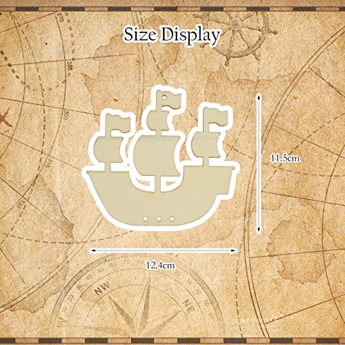 Matogle 10 Stück Piratenschiff Windspiel Bastelset Kinder Holz Piratenschiffe zum Bemalen Piraten Klangspiel Basteln DIY Segelboot Kreativsets Geschenk für Mädchen Junge Kindergeburtstag