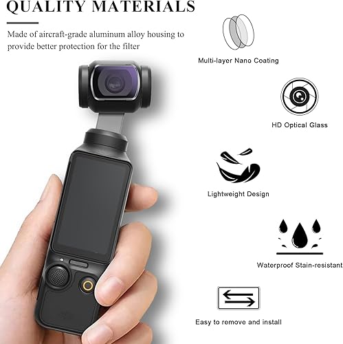 Miniatura 5 de Juego de filtros ND de niebla negra para DJI Osmo Pocket 3 filtros creativos de belleza filtros suaves Creator Combo accesorios para cámara, paquete